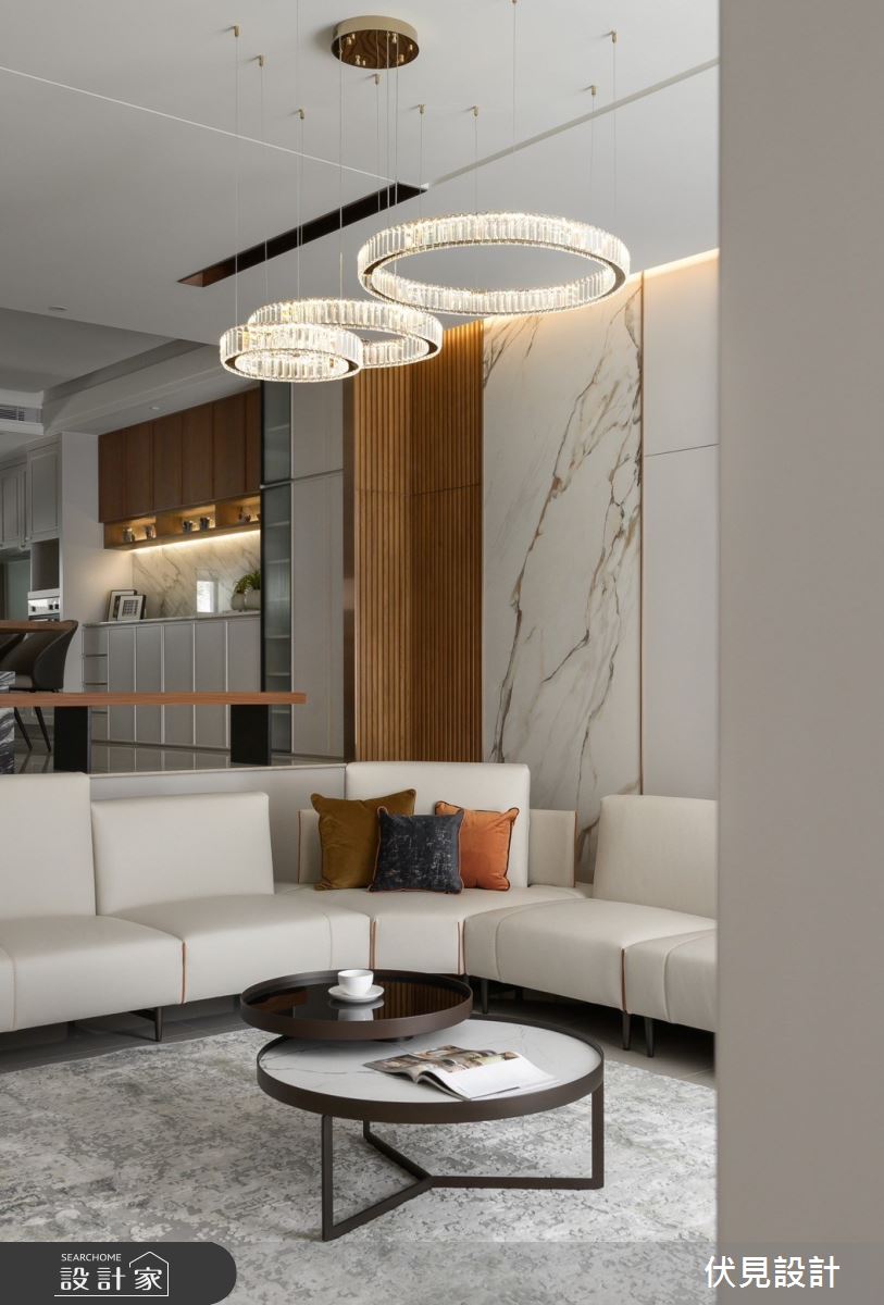 老屋(16~30年)＿現代美式風客廳案例圖片＿伏見設計事業有限公司＿伏見_香柏木建構 Villa之2