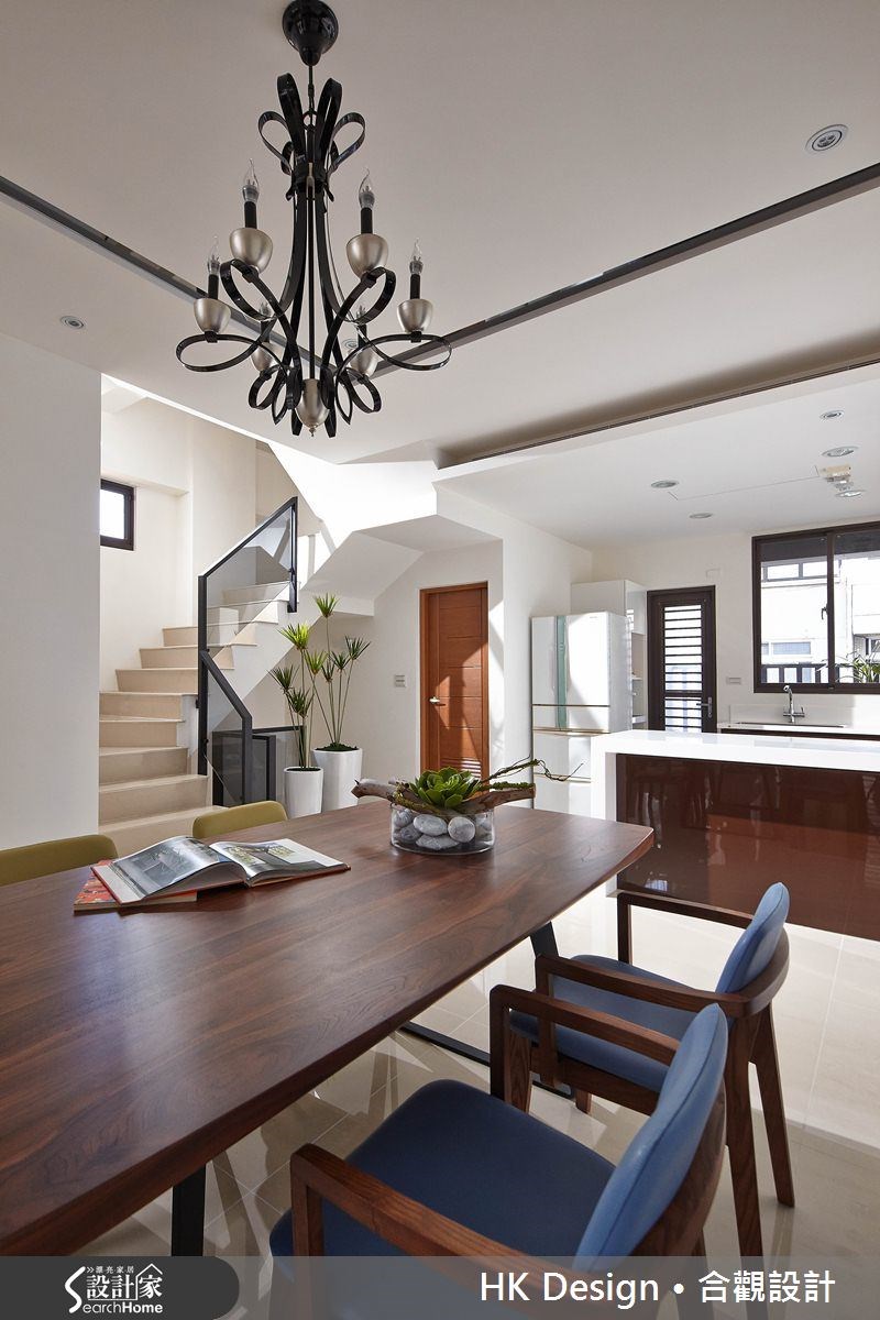 110坪新成屋(5年以下)＿混搭風餐廳廚房樓梯案例圖片＿合觀室內裝修工程股份有限公司＿合觀_02之7