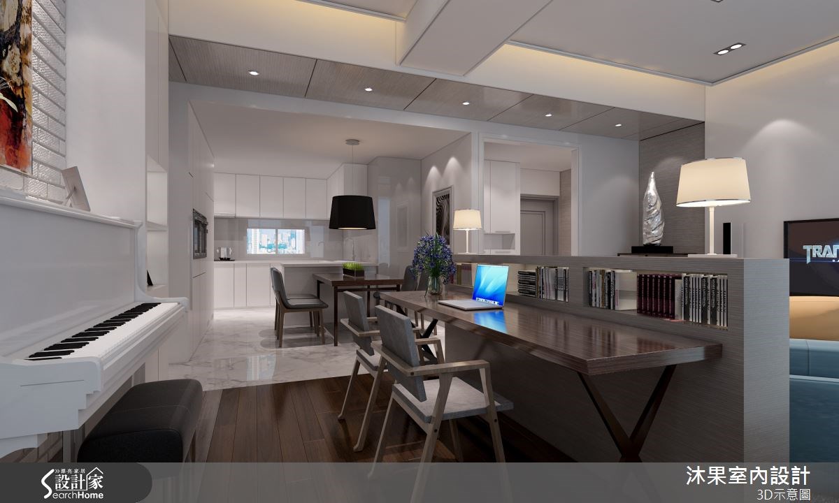 40坪新成屋(5年以下)＿現代風餐廳廚房案例圖片＿沐果室內設計有限公司＿沐果_07新北40坪現代風之3