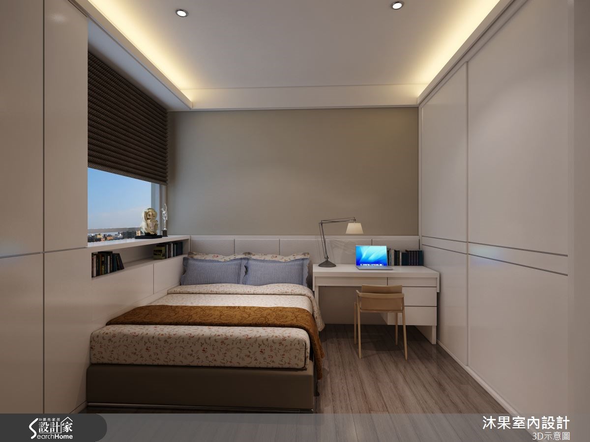 40坪新成屋(5年以下)＿現代風臥室案例圖片＿沐果室內設計有限公司＿沐果_07新北40坪現代風之5