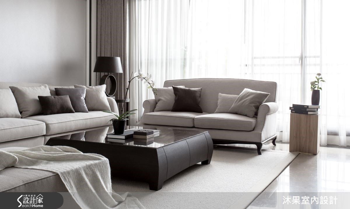 55坪新成屋(5年以下)＿奢華風客廳案例圖片＿沐果室內設計有限公司＿沐果_10桃園55坪奢華風之5