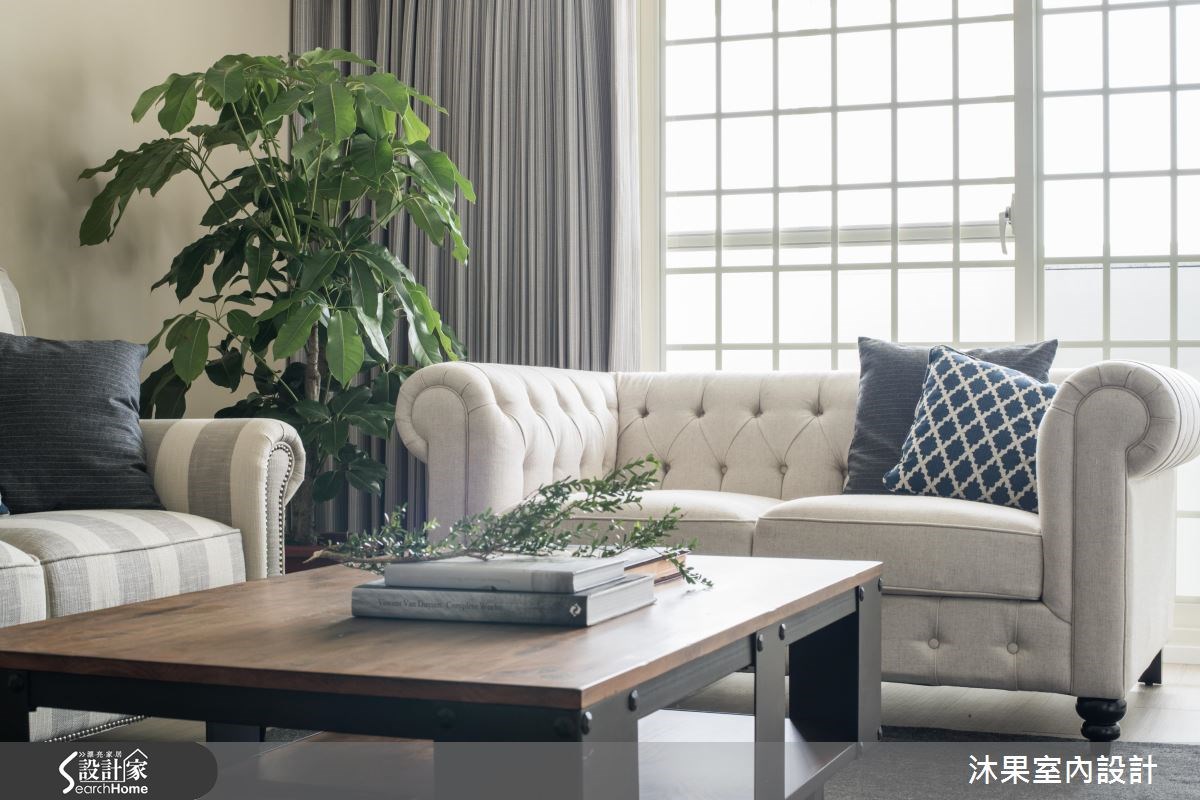 35坪老屋(16~30年)＿美式風客廳案例圖片＿沐果室內設計有限公司＿沐果_12台北老屋翻新35坪美式風之6