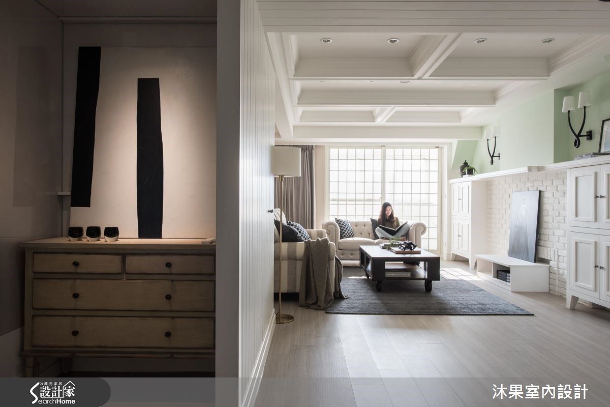 35坪老屋(16~30年)＿美式風客廳案例圖片＿沐果室內設計有限公司＿沐果_12台北老屋翻新35坪美式風之10