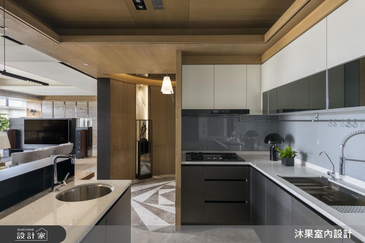60坪中古屋(5~15年)＿現代風廚房案例圖片＿沐果室內設計有限公司＿沐果_16台北華爾道夫60坪現代風之4