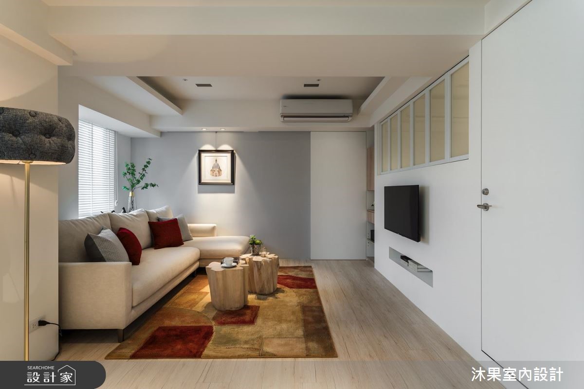 30坪老屋(16~30年)＿簡約風客廳案例圖片＿沐果室內設計有限公司＿沐果_18新北老屋翻新30坪簡約風之4