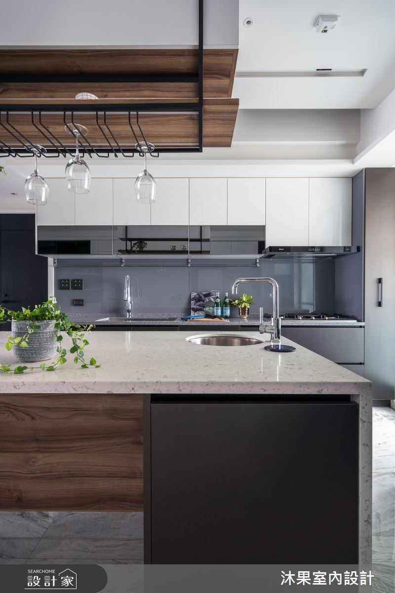 55坪新成屋(5年以下)＿現代風廚房吧檯案例圖片＿沐果室內設計有限公司＿沐果_23新北55坪現代風之11