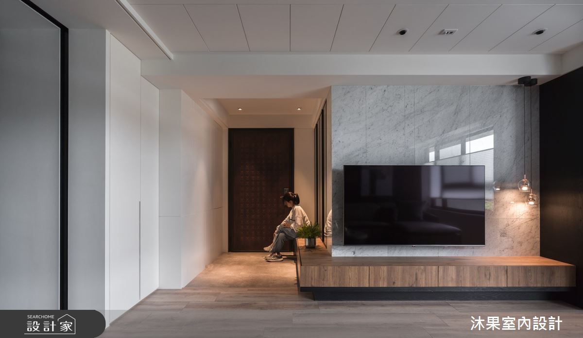 55坪新成屋(5年以下)＿現代風玄關客廳案例圖片＿沐果室內設計有限公司＿沐果_25新北55坪現代風之3