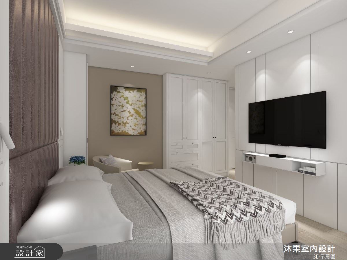 30坪中古屋(5~15年)＿現代風臥室案例圖片＿沐果室內設計有限公司＿沐果_27台北鄉林晶華_30坪現代風之6