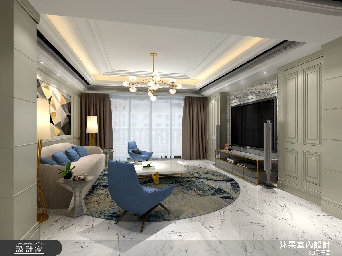 52坪新成屋(5年以下)＿新古典客廳案例圖片＿沐果室內設計有限公司＿沐果_29大陸常州_52坪新古典之2