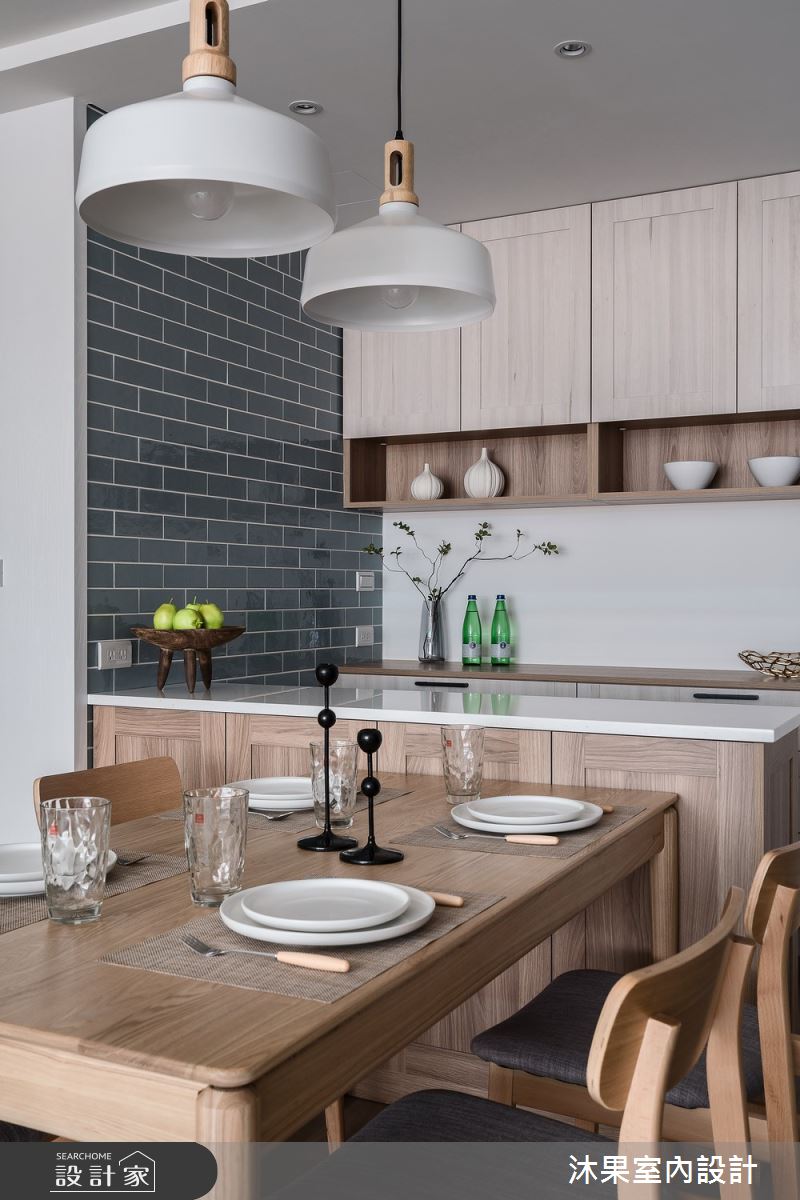 30坪老屋(16~30年)＿現代風餐廳廚房中島案例圖片＿沐果室內設計有限公司＿沐果_32新北_30坪現代風之6