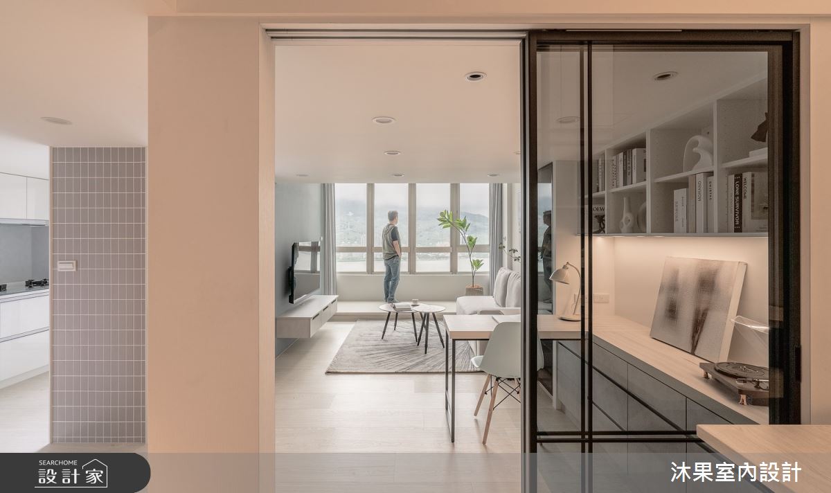 25坪老屋(16~30年)＿現代簡約風客廳書房案例圖片＿沐果室內設計有限公司＿沐果_34新北_25坪現代簡約風之3