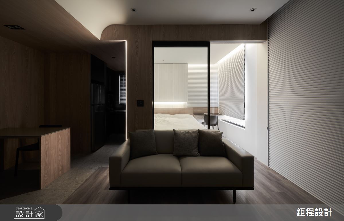 13坪中古屋(5~15年)＿現代風客廳餐廳臥室案例圖片＿鉅程設計＿鉅程_NO.01 Taipei-C宅之11