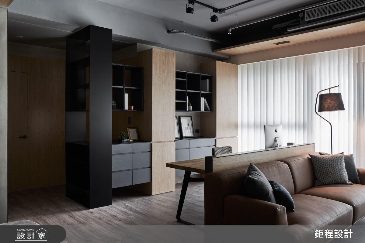 35坪新成屋(5年以下)＿現代風客廳書房案例圖片＿鉅程設計＿鉅程_NO.06 New Taipei City-F宅之19