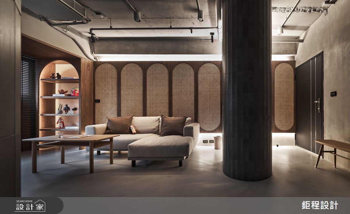 45坪中古屋(5~15年)＿混搭風玄關客廳案例圖片＿鉅程設計＿鉅程_NO.13 New Taipei City-C宅之8