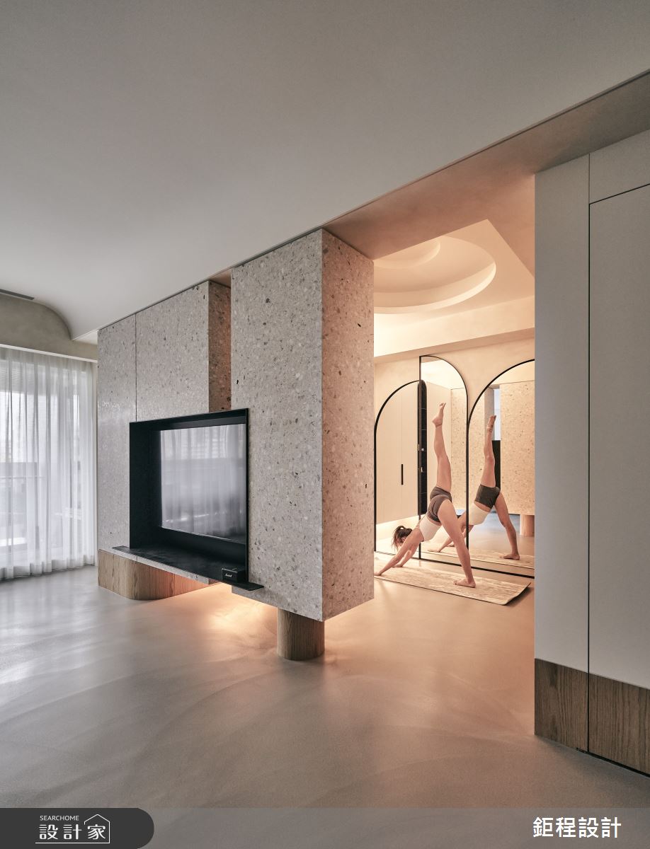 40坪新成屋(5年以下)＿混搭風客廳家庭健身房案例圖片＿鉅程設計＿鉅程_NO.14 Taipei-L宅之10