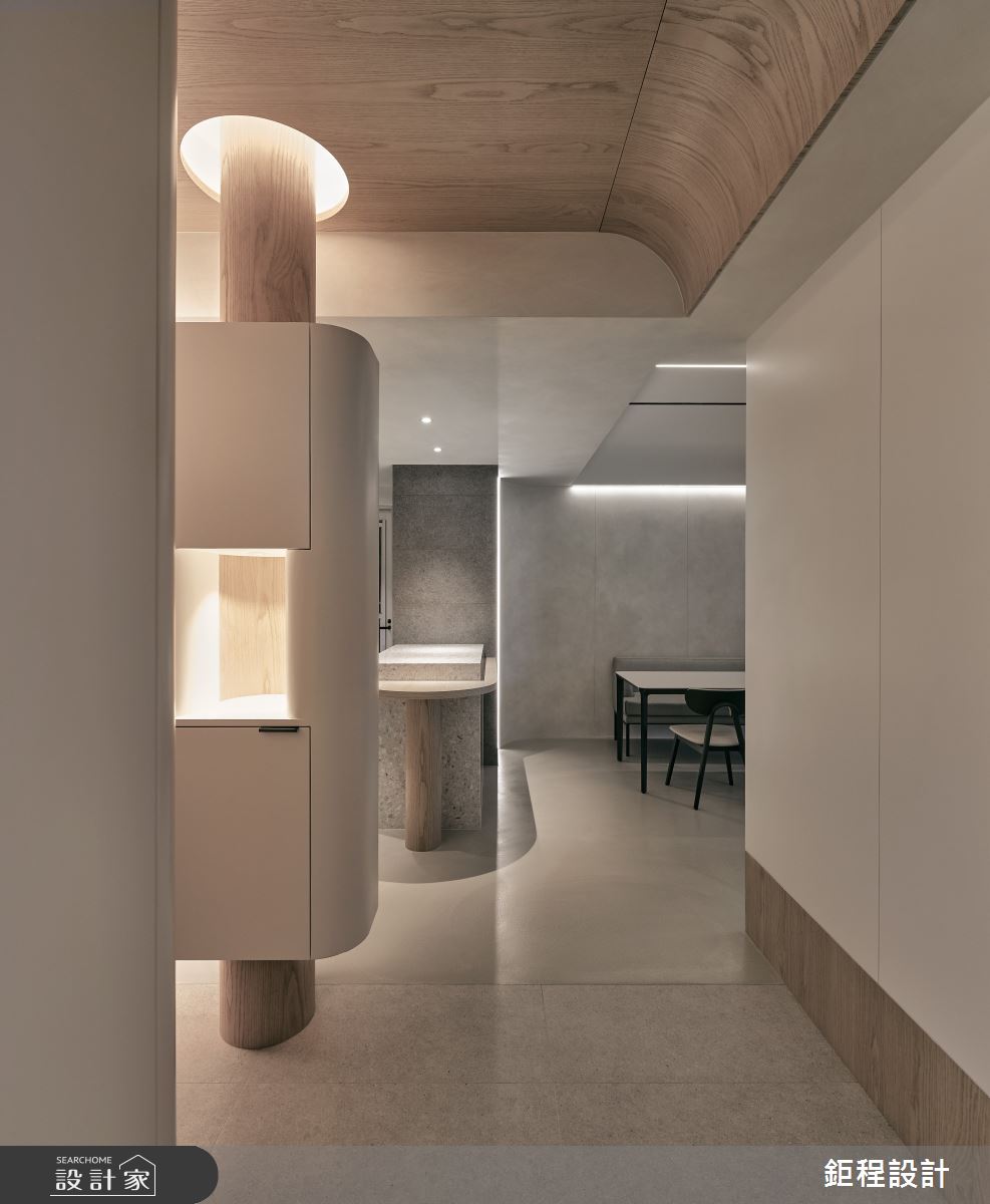 40坪新成屋(5年以下)＿混搭風玄關餐廳中島案例圖片＿鉅程設計＿鉅程_NO.14 Taipei-L宅之18