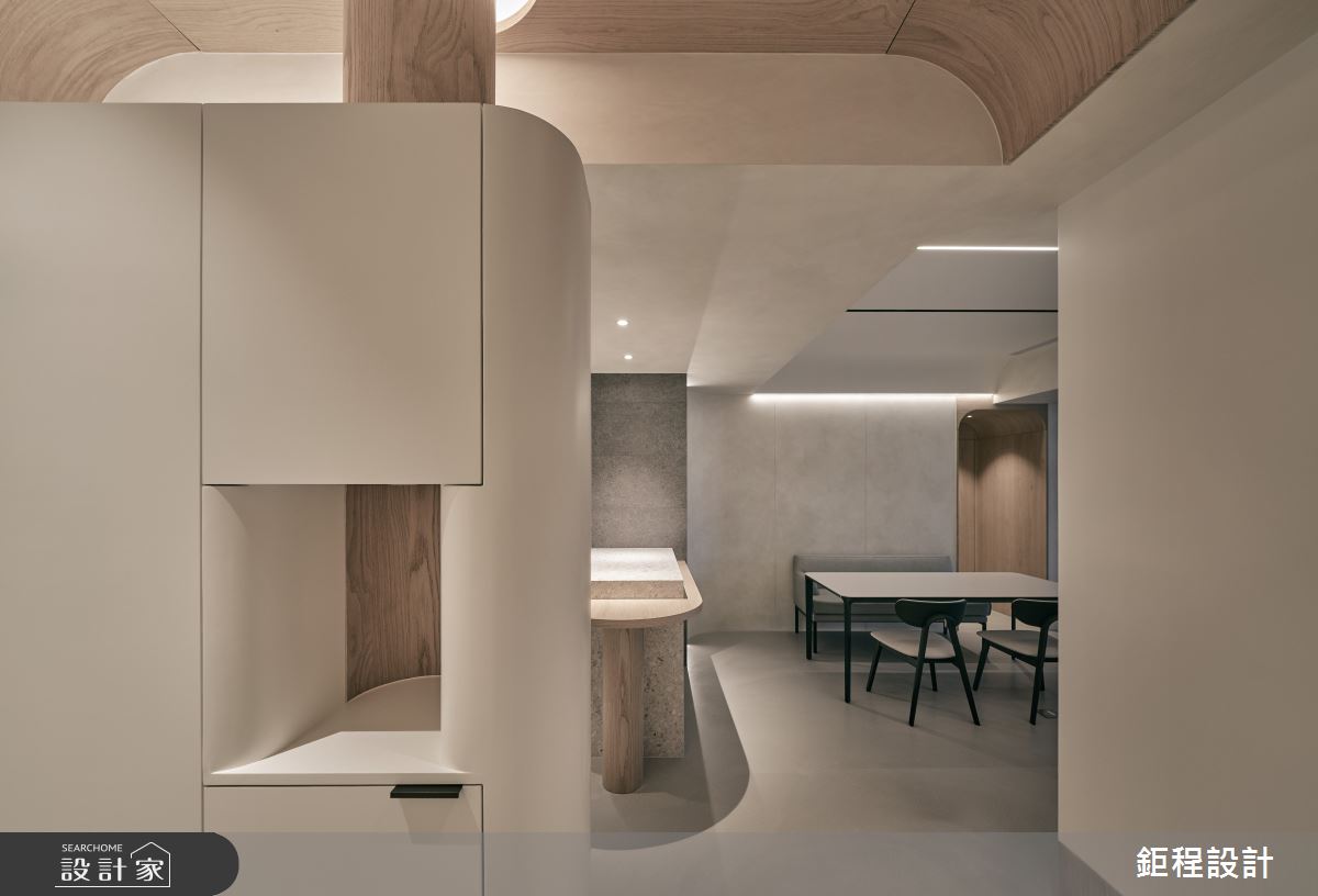 40坪新成屋(5年以下)＿混搭風玄關餐廳中島案例圖片＿鉅程設計＿鉅程_NO.14 Taipei-L宅之19