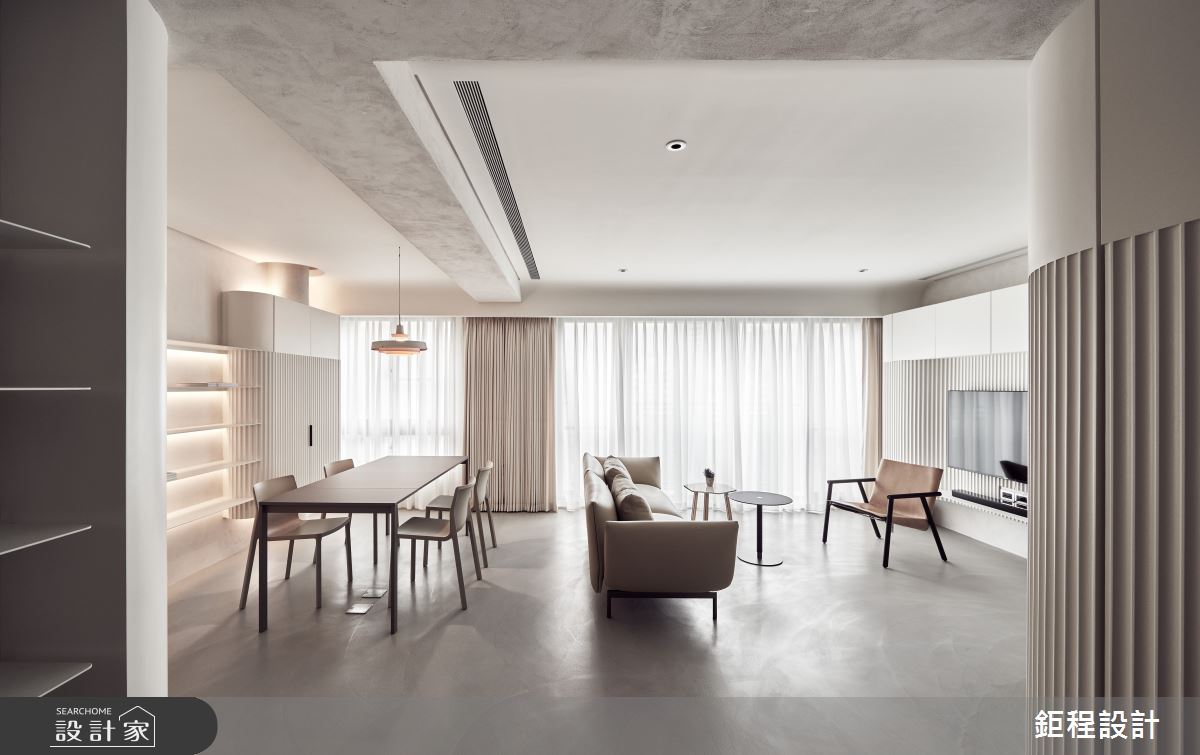 48坪中古屋(5~15年)＿現代風客廳餐廳案例圖片＿鉅程設計＿鉅程_NO.16 Taipei-H宅之10