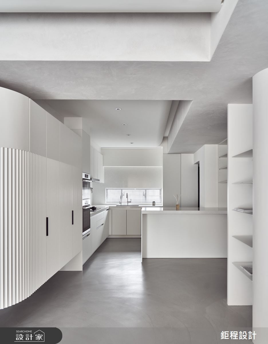 48坪中古屋(5~15年)＿現代風廚房中島案例圖片＿鉅程設計＿鉅程_NO.16 Taipei-H宅之34