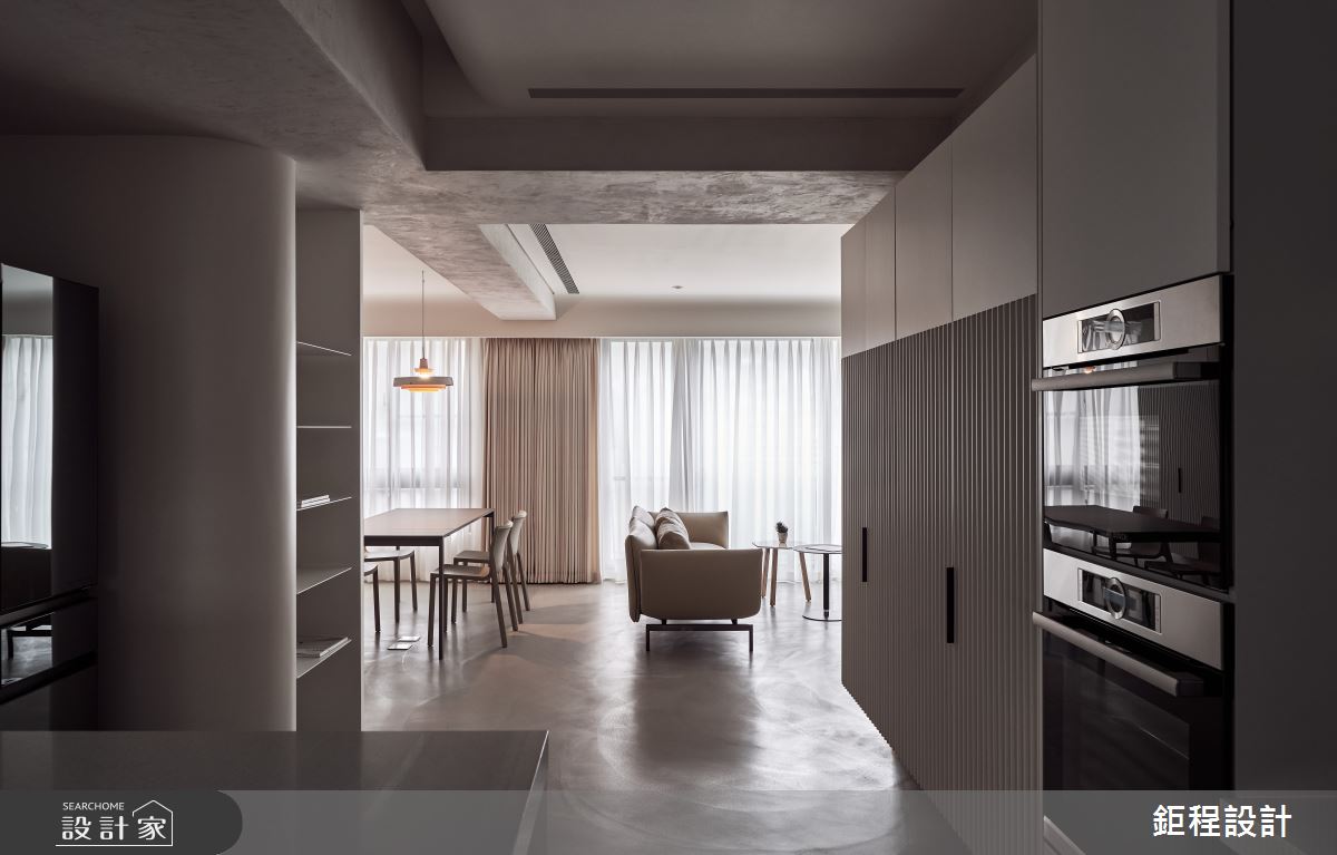 48坪中古屋(5~15年)＿現代風客廳餐廳中島案例圖片＿鉅程設計＿鉅程_NO.16 Taipei-H宅之31