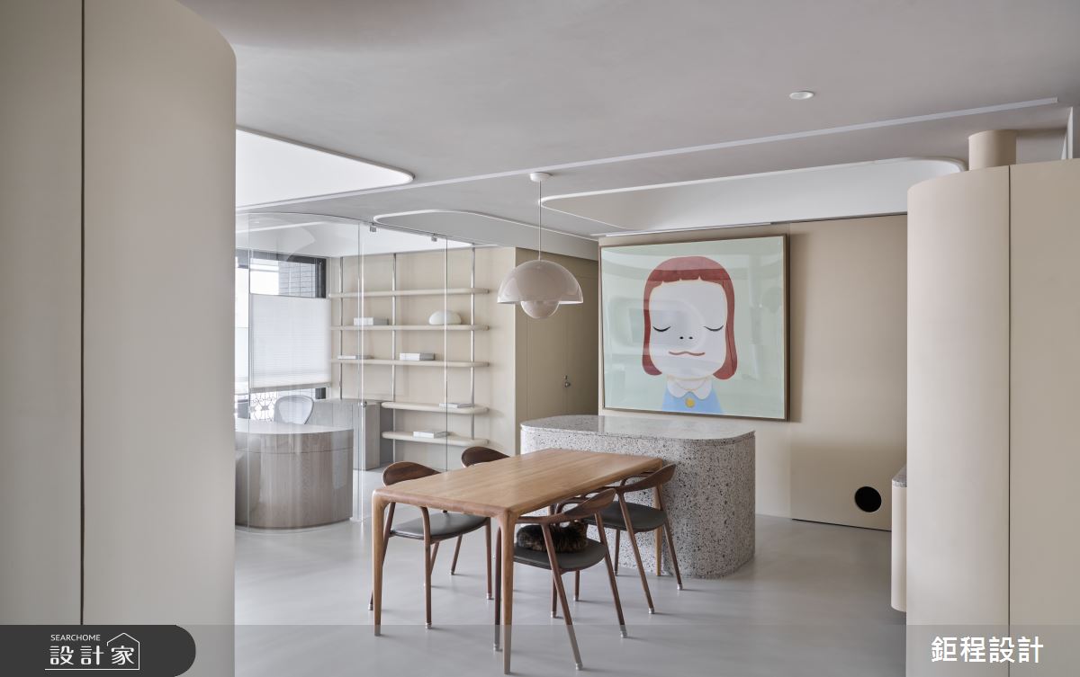 50坪新成屋(5年以下)＿現代風餐廳中島案例圖片＿鉅程設計＿鉅程_NO.19 Taipei City-T宅之13