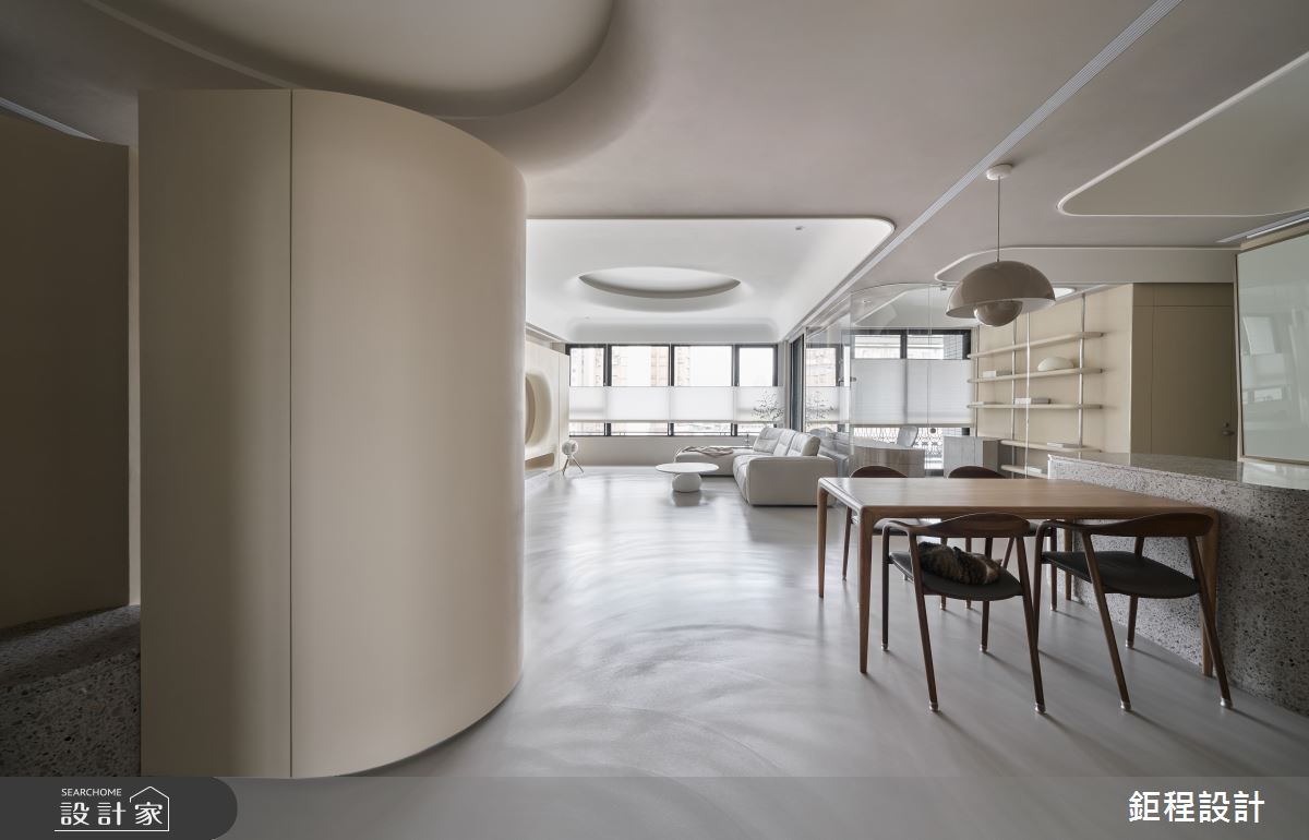 50坪新成屋(5年以下)＿現代風客廳餐廳書房案例圖片＿鉅程設計＿鉅程_NO.19 Taipei City-T宅之9