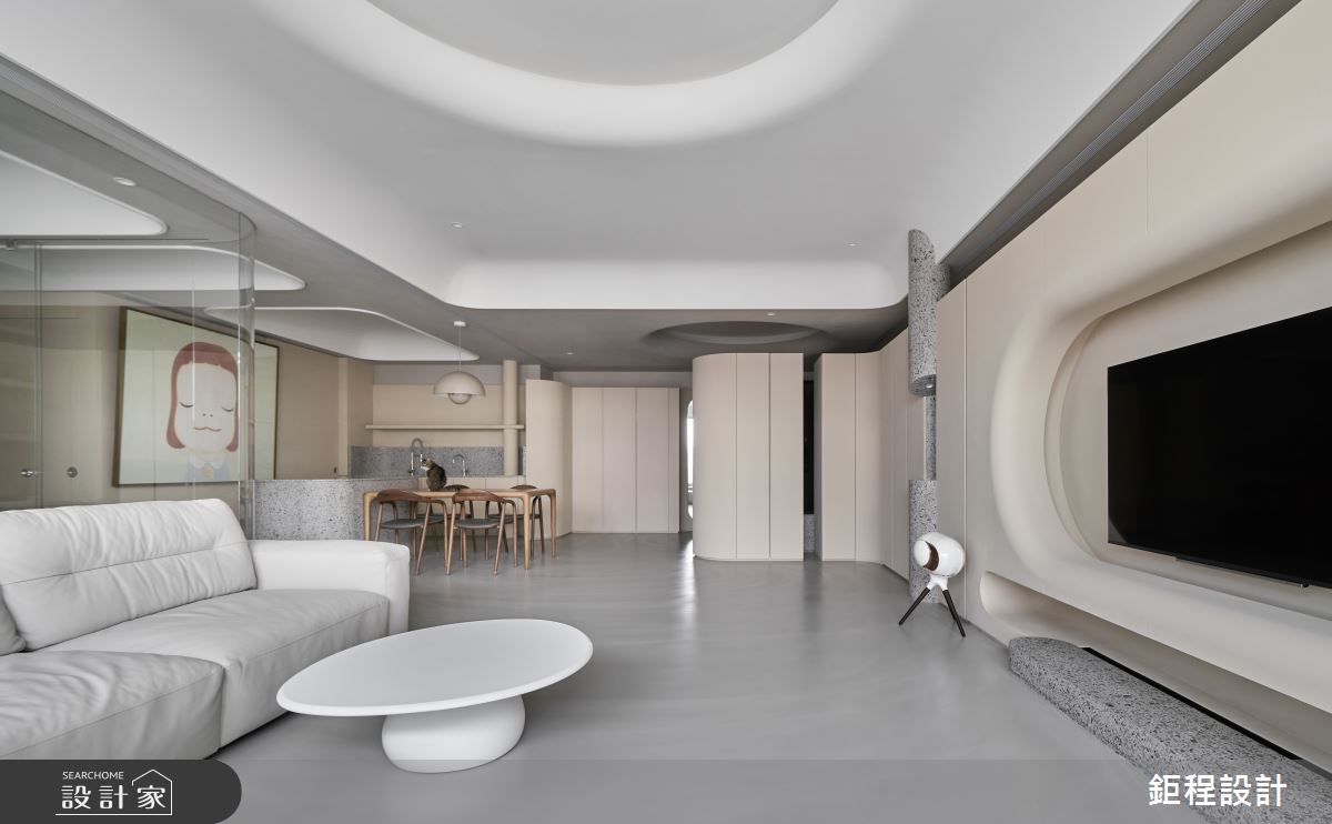 50坪新成屋(5年以下)＿現代風客廳餐廳中島案例圖片＿鉅程設計＿鉅程_NO.19 Taipei City-T宅之22