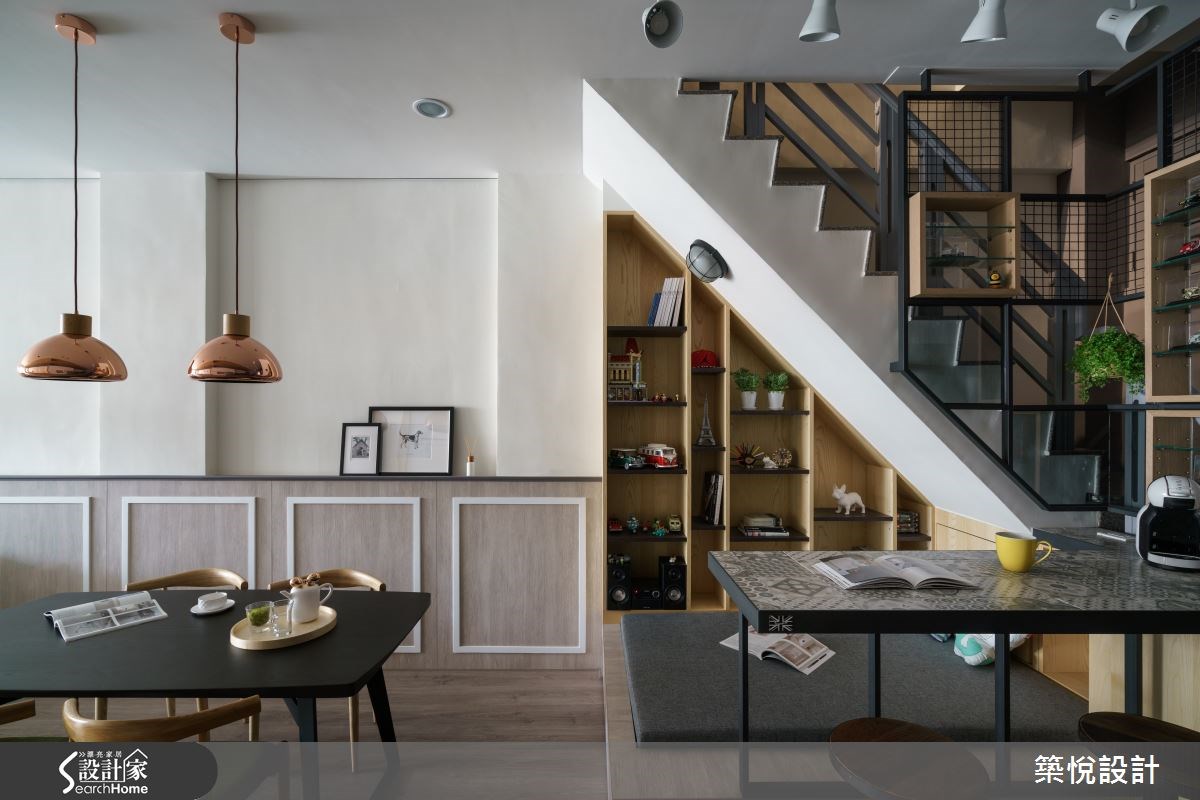 20坪中古屋(5~15年)＿工業風餐廳吧檯樓梯案例圖片＿築悅空間設計＿築悅_04之6