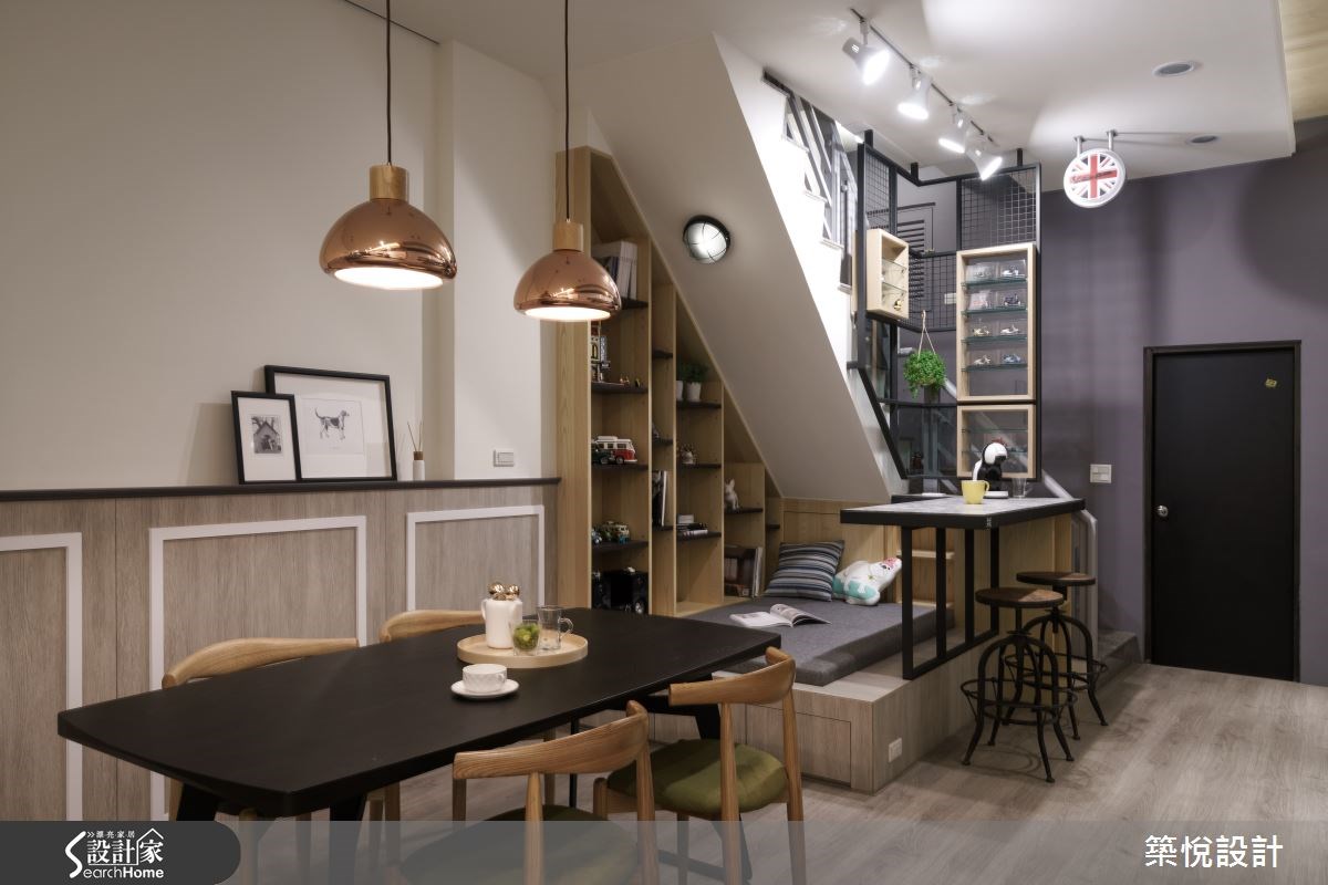 20坪中古屋(5~15年)＿工業風餐廳吧檯樓梯案例圖片＿築悅空間設計＿築悅_04之8