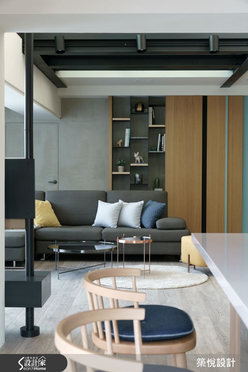 50坪老屋(16~30年)＿工業風客廳案例圖片＿築悅空間設計＿築悅_06之14