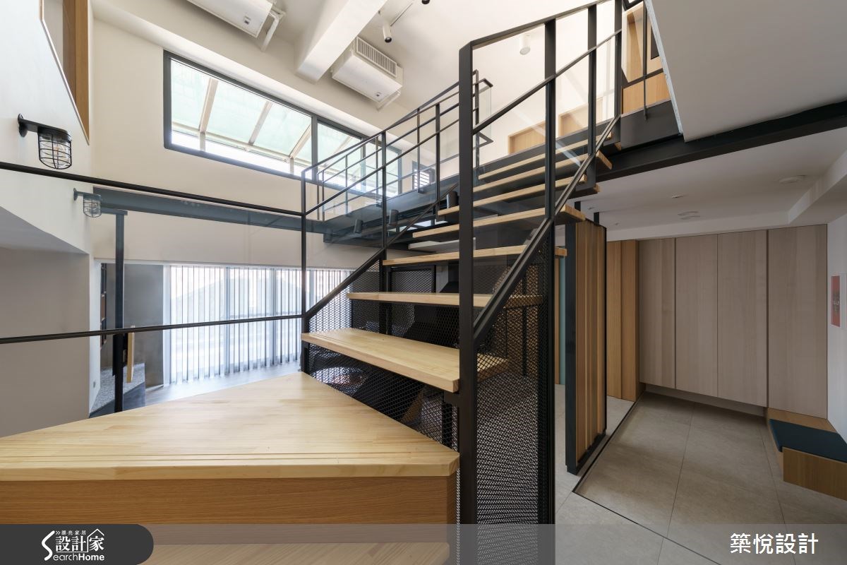 50坪老屋(16~30年)＿工業風樓梯案例圖片＿築悅空間設計＿築悅_06之15