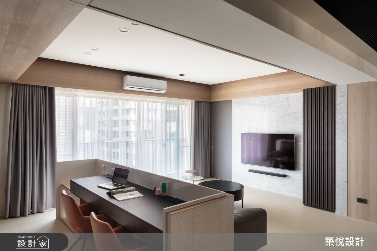 45坪新成屋(5年以下)＿現代風客廳工作區案例圖片＿築悅空間設計＿築悅_11之2