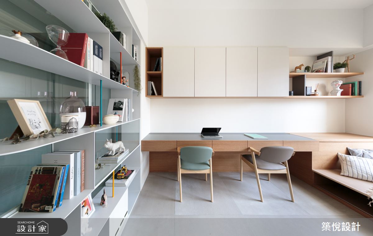 30坪新成屋(5年以下)＿北歐風書房臥榻案例圖片＿築悅空間設計＿築悅_14之16