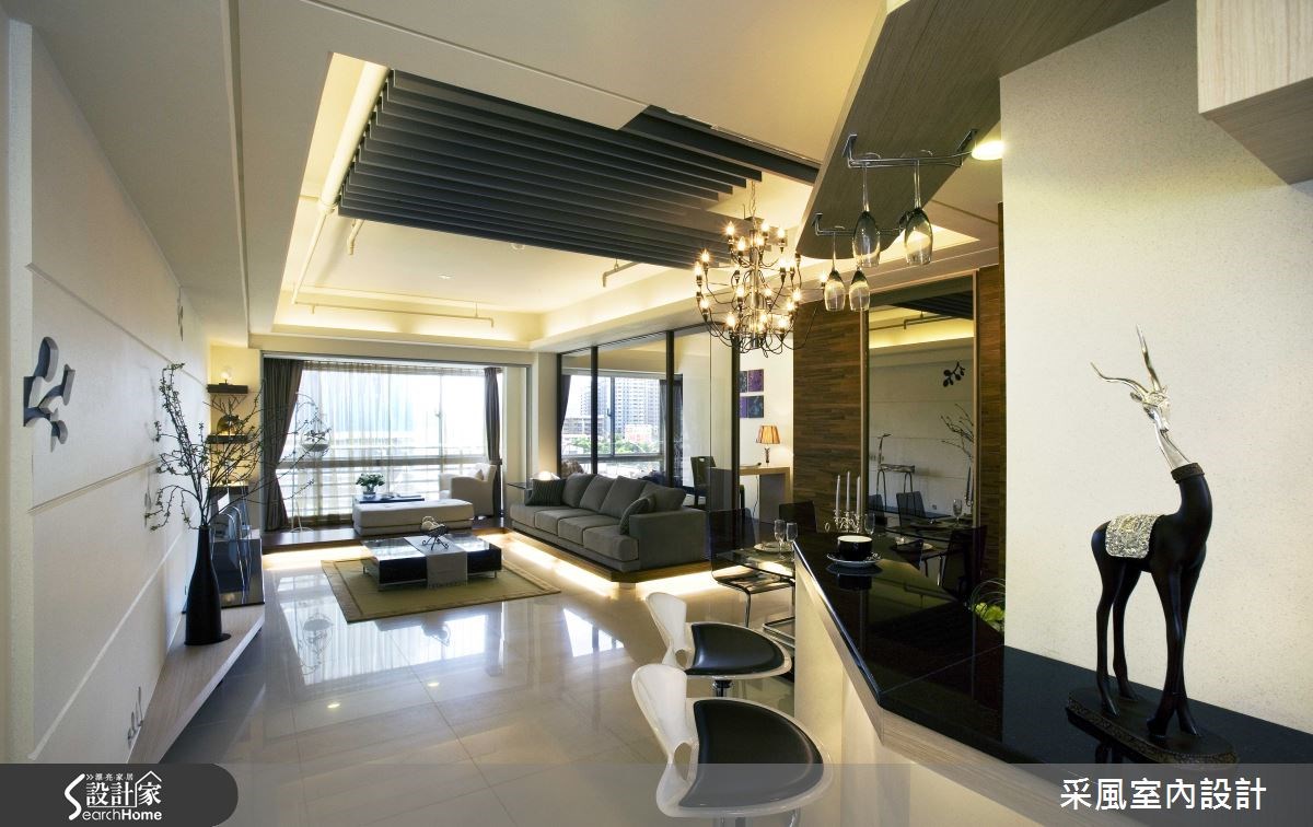 30坪新成屋(5年以下)＿現代風客廳吧檯案例圖片＿采風室內設計＿采風_01之1