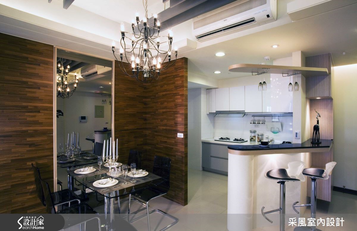 30坪新成屋(5年以下)＿現代風餐廳廚房吧檯案例圖片＿采風室內設計＿采風_01之6