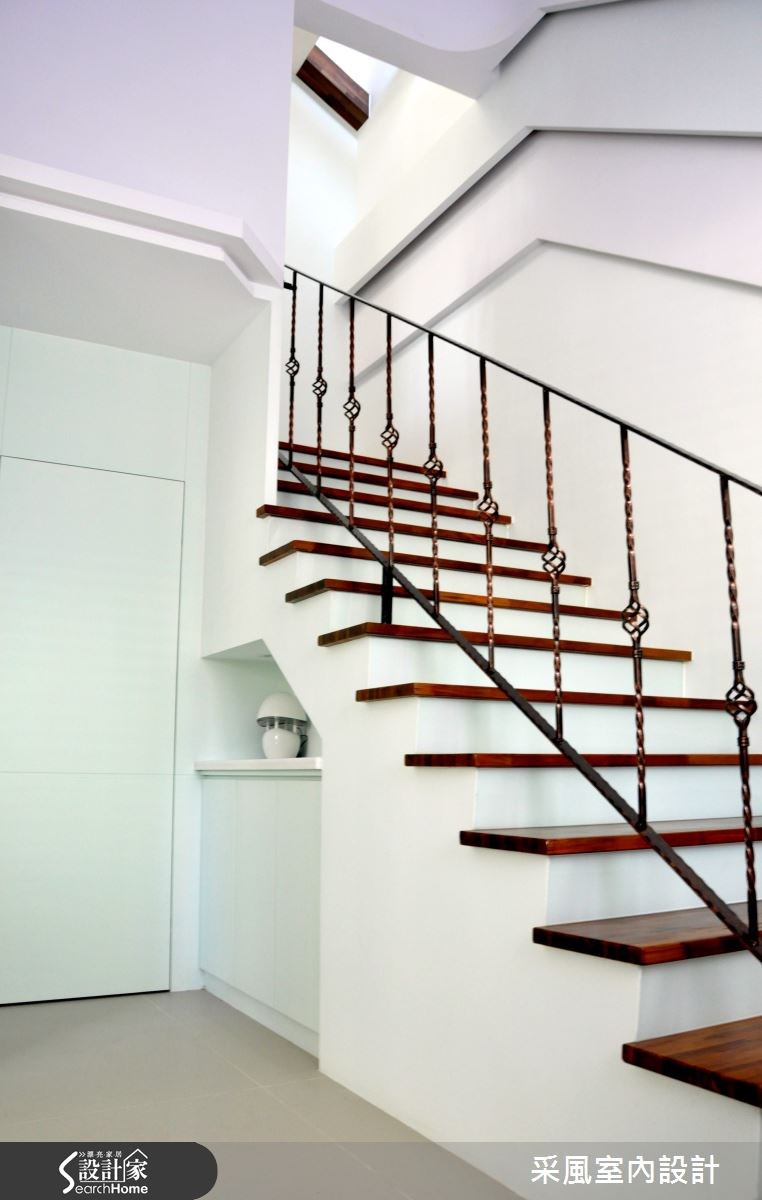 52坪新成屋(5年以下)＿休閒風樓梯案例圖片＿采風室內設計＿采風_05之10
