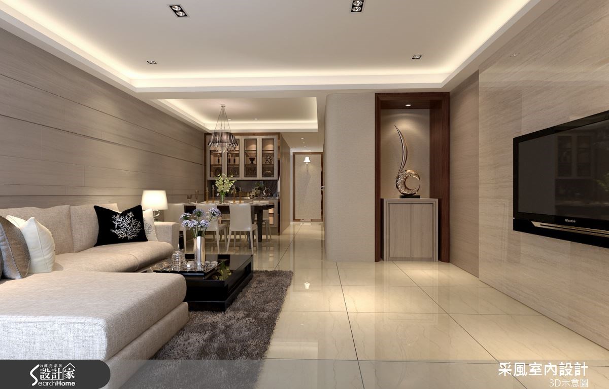 83坪新成屋(5年以下)＿現代風客廳案例圖片＿采風室內設計＿采風_06之2