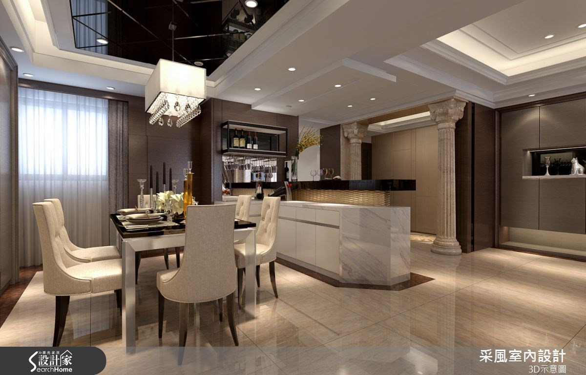83坪新成屋(5年以下)＿現代風餐廳吧檯案例圖片＿采風室內設計＿采風_06之13