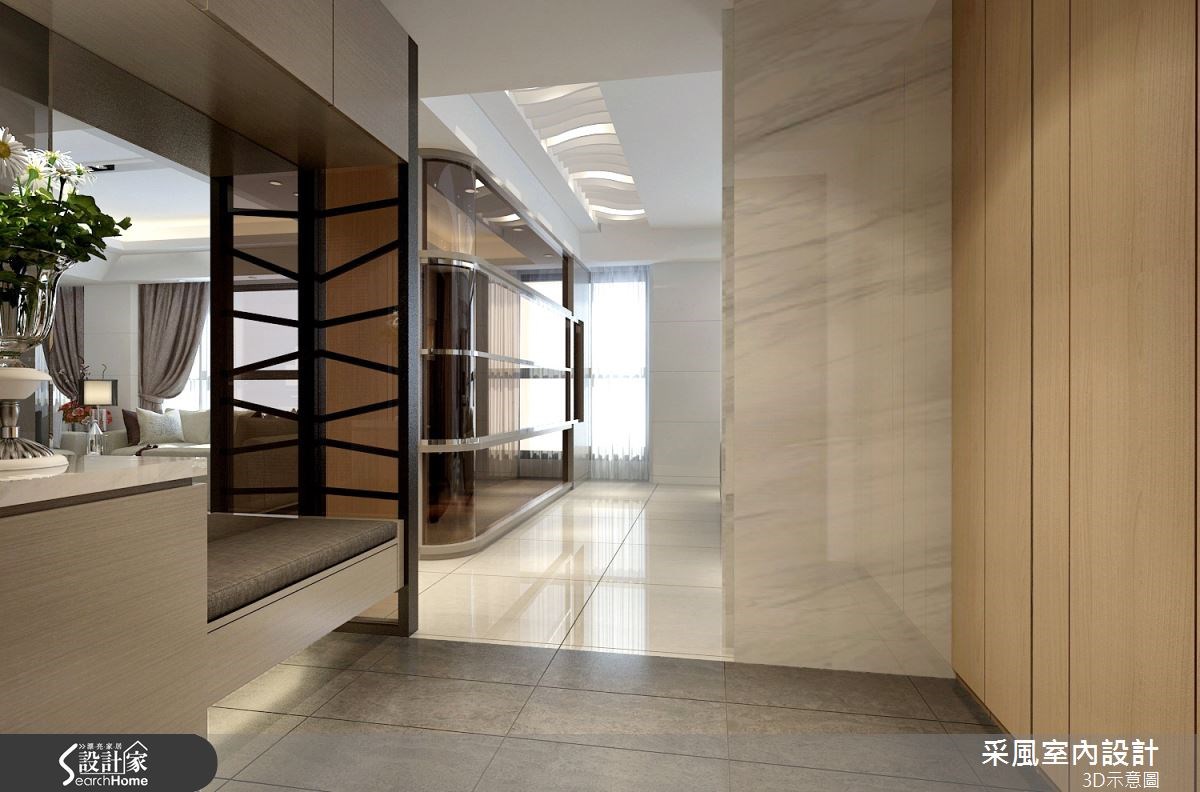 83坪新成屋(5年以下)＿現代風走廊案例圖片＿采風室內設計＿采風_06之15