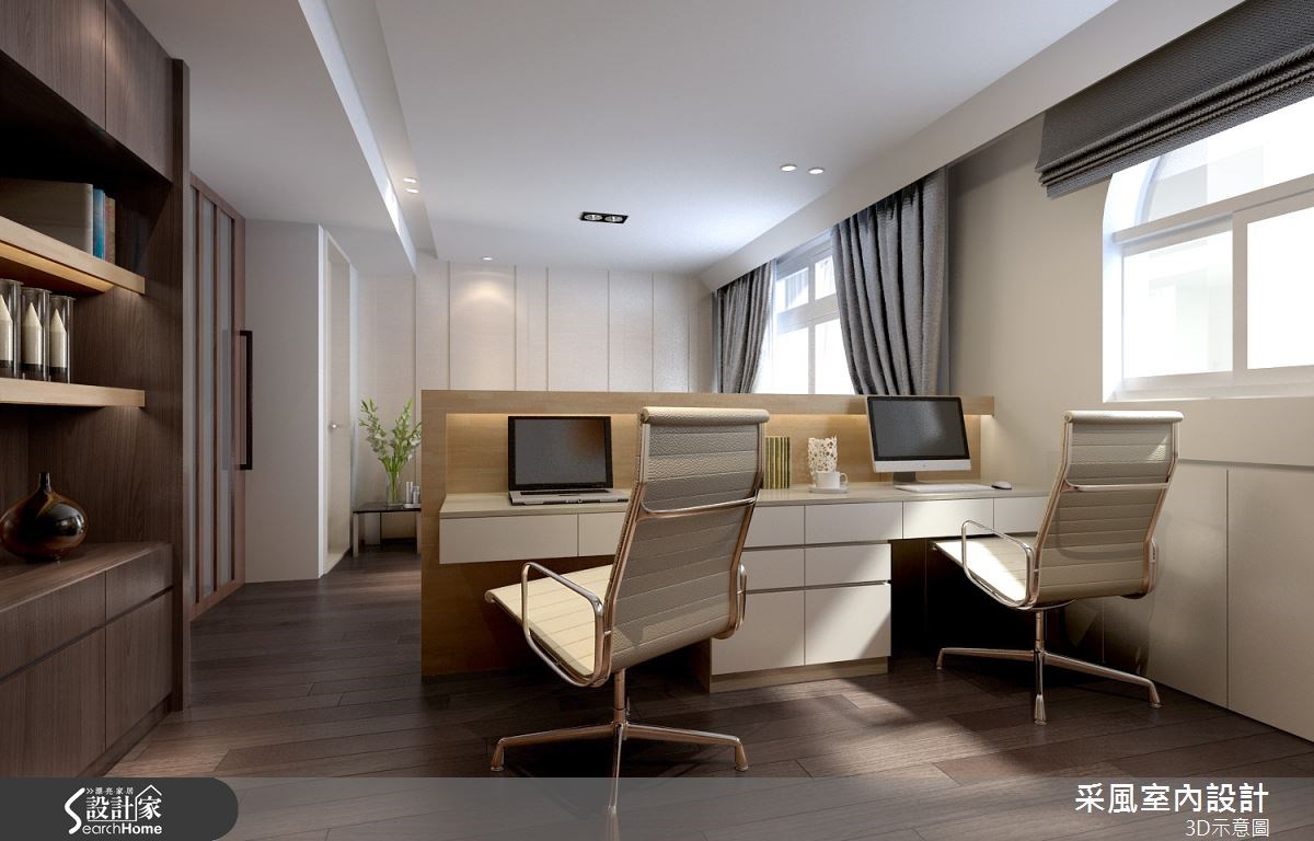 83坪新成屋(5年以下)＿現代風書房案例圖片＿采風室內設計＿采風_06之21
