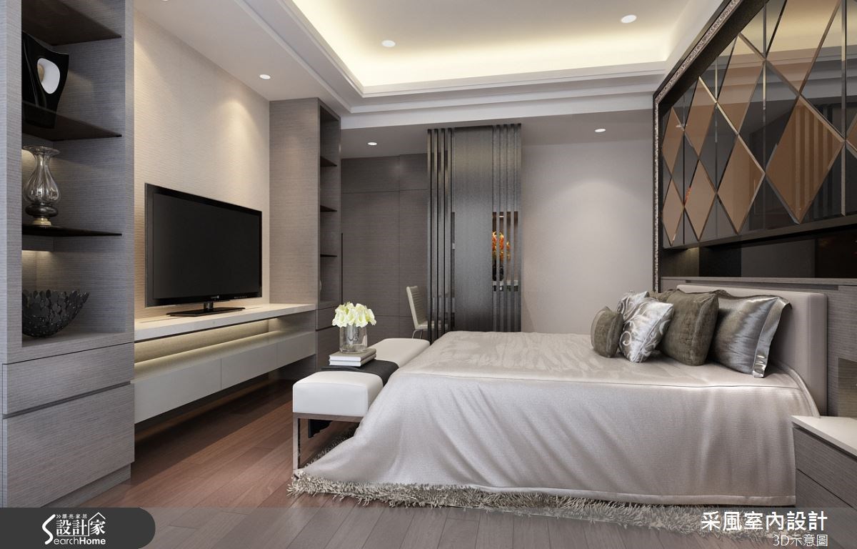 83坪新成屋(5年以下)＿現代風臥室案例圖片＿采風室內設計＿采風_06之23