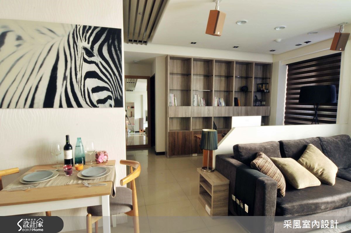 25坪老屋(16~30年)＿簡約風客廳餐廳書房案例圖片＿采風室內設計＿采風_07之1