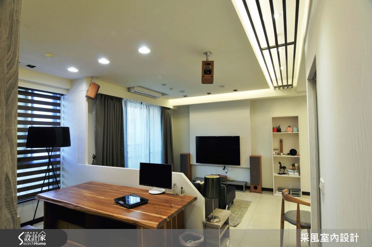25坪老屋(16~30年)＿簡約風客廳書房案例圖片＿采風室內設計＿采風_07之6