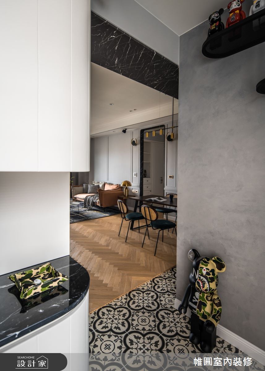 48坪新成屋(5年以下)＿美式風玄關案例圖片＿帷圓‧定制 circle＿帷圓_美室Be@rbrick之20