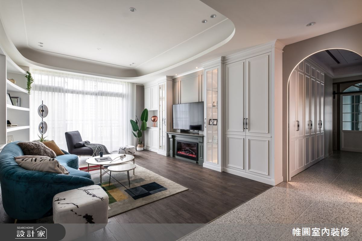 80坪新成屋(5年以下)＿鄉村風客廳案例圖片＿帷圓‧定制 circle＿帷圓_甜美村境之3