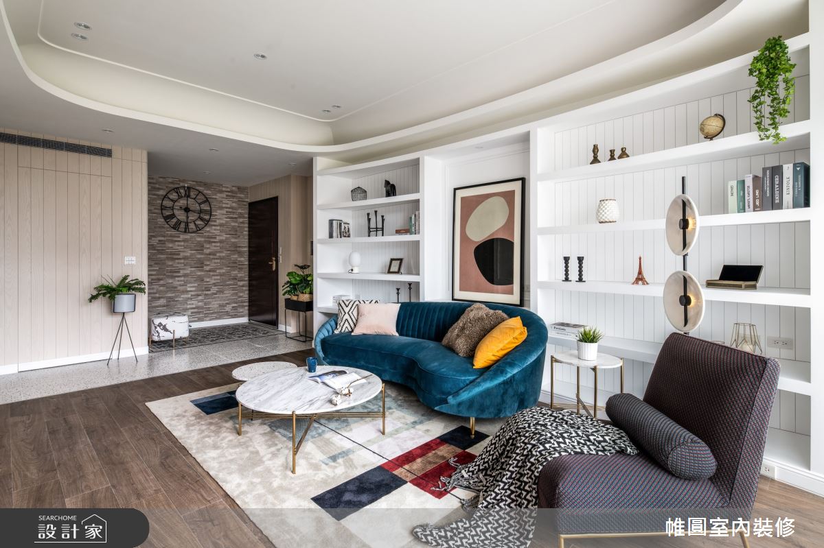 80坪新成屋(5年以下)＿鄉村風客廳案例圖片＿帷圓‧定制 circle＿帷圓_甜美村境之6