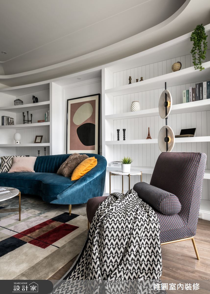 80坪新成屋(5年以下)＿鄉村風客廳案例圖片＿帷圓‧定制 circle＿帷圓_甜美村境之11