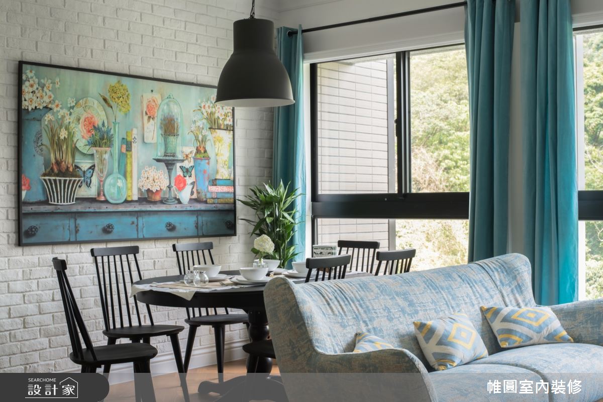 45坪新成屋(5年以下)＿美式風餐廳案例圖片＿帷圓‧定制 circle＿帷圓_山林鹿鳴之12