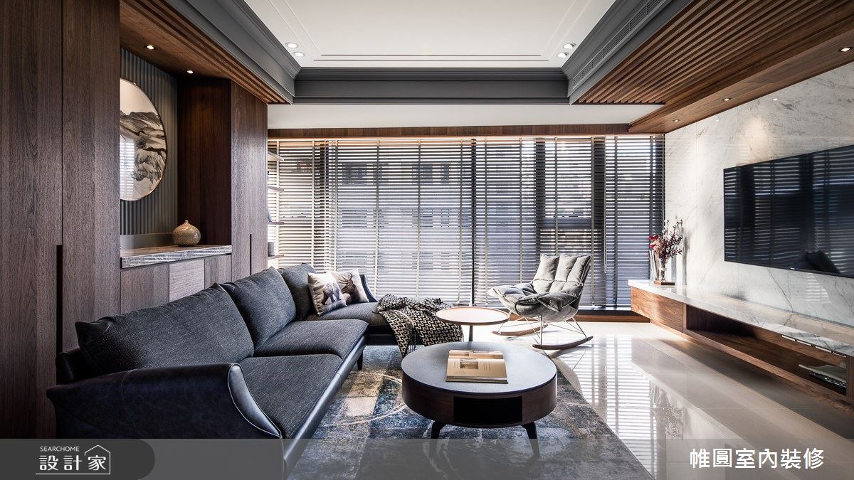 52坪新成屋(5年以下)＿人文禪風客廳案例圖片＿帷圓‧定制 circle＿帷圓_江山如畫 無邊風月之8