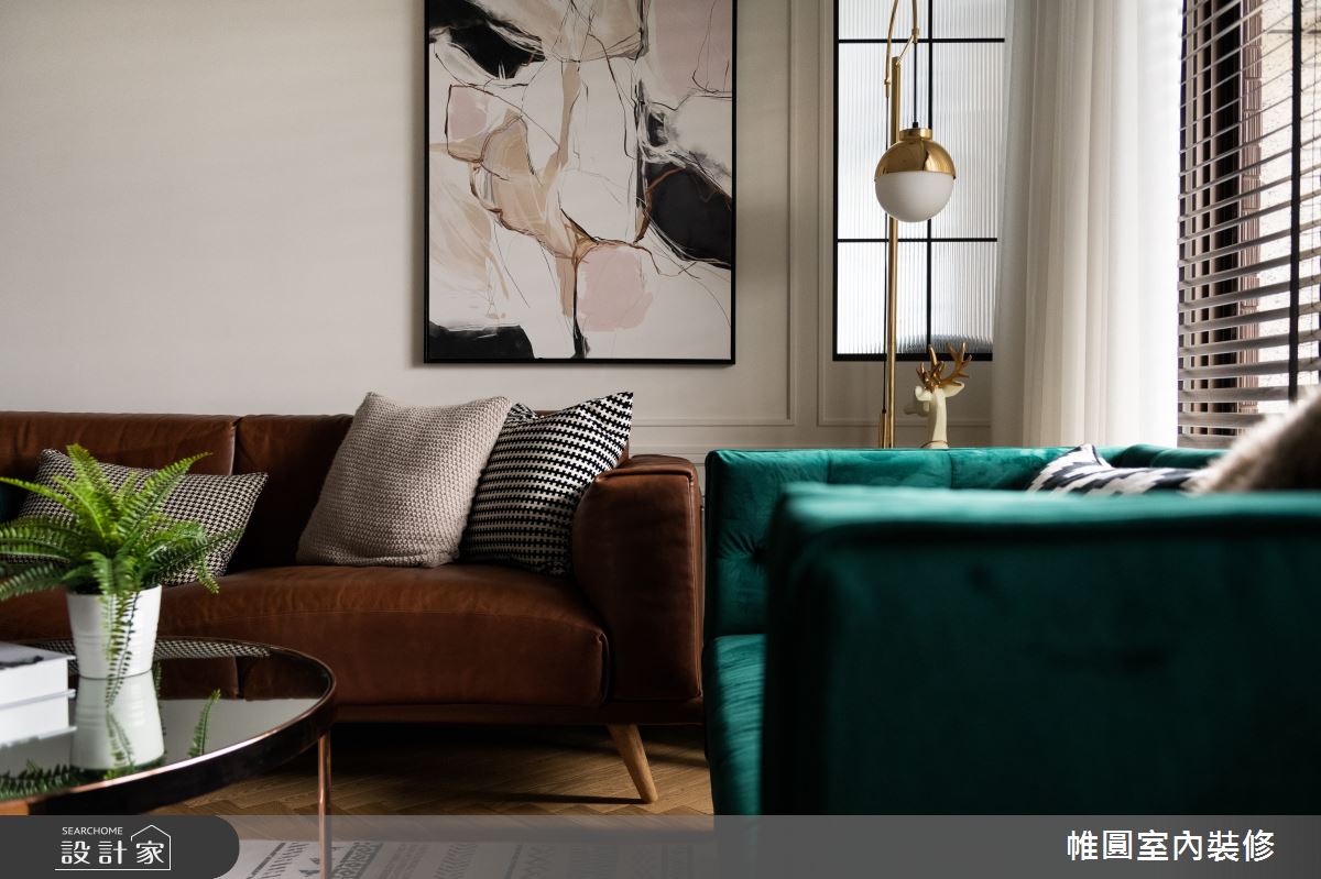 38坪新成屋(5年以下)＿美式風客廳案例圖片＿帷圓‧定制 circle＿帷圓_二人世界•以寵愛之名之8